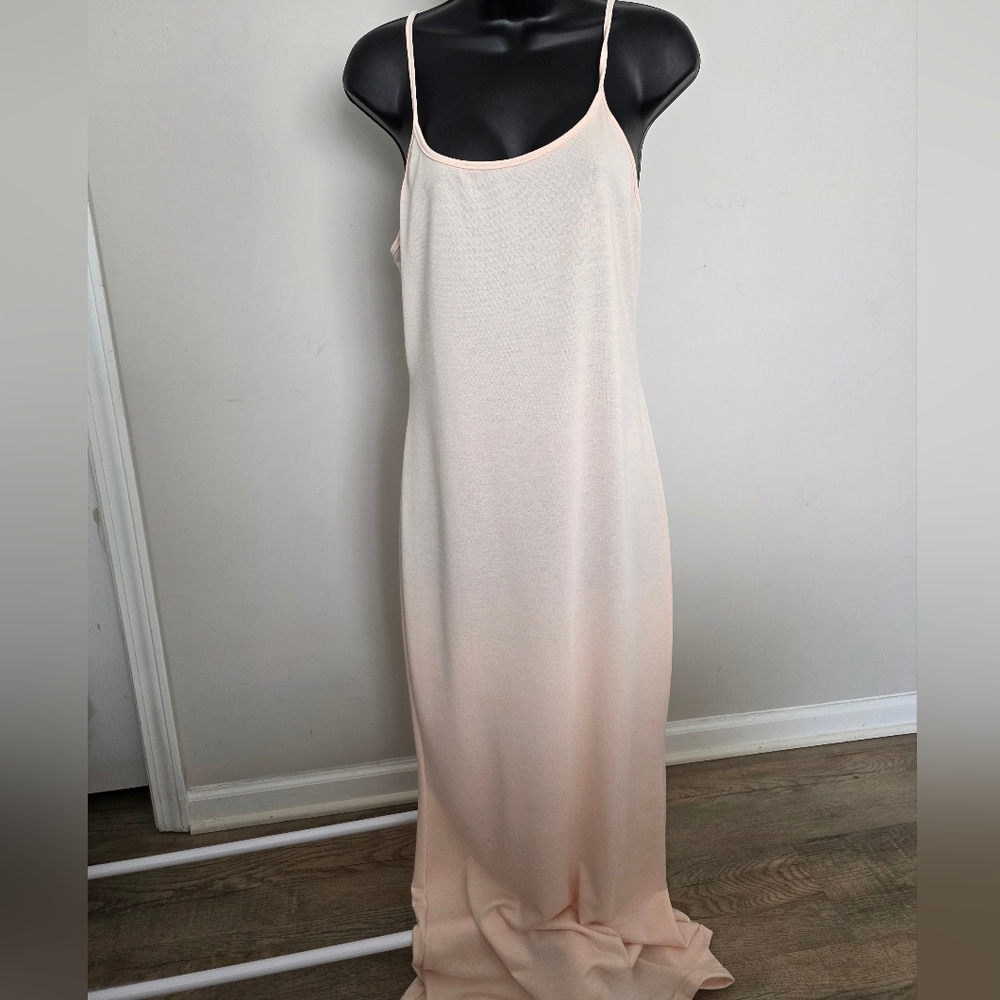 Long Cream Soft Dress With Zipped Hoodie Shein Size L - Picture 4 of 7